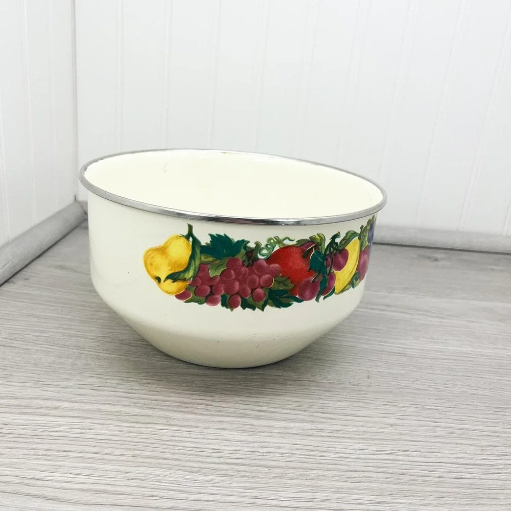 Vintage Vitroceramic Fruit Bowl‎ - Farmhouse Kitchen Decor